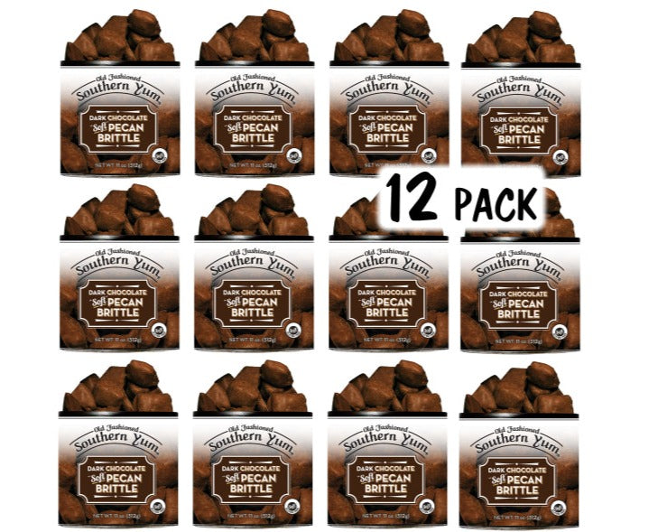 Southern Yum® Pecan Brittle, Dark Chocolate 12 pack